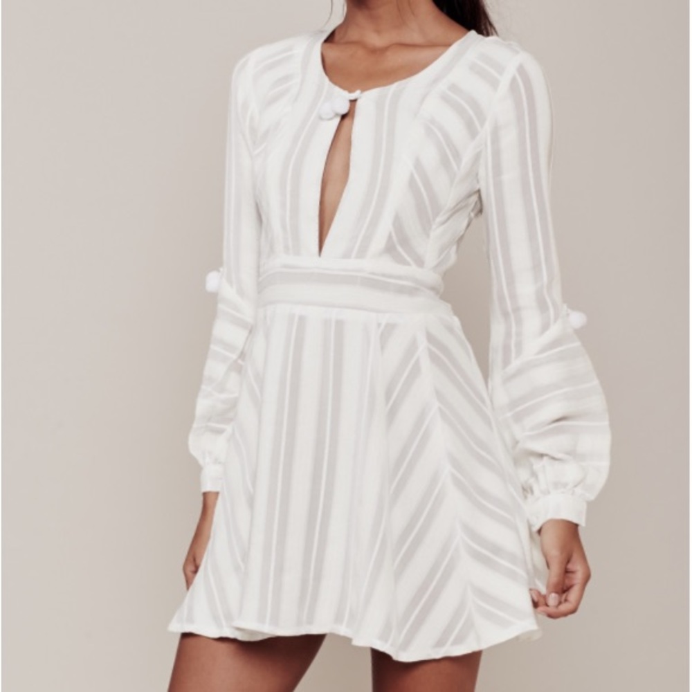 For Love & Lemons White Alessandra Dress